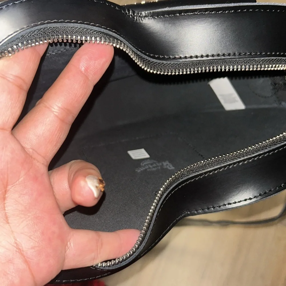 Dr. Martens. Black Leather Heart-Shaped Backpack/Crossbody